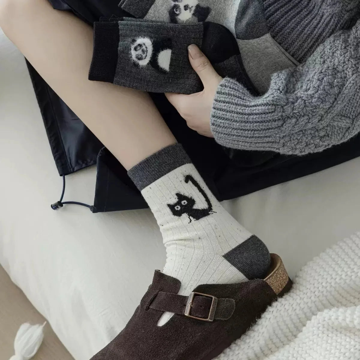 Cute Cartoon Animal Socks for Women | Kawaii Mid-Calf Style