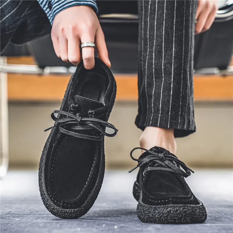 Mocasines casuales con cordones para hombre | Zapatos cómodos de otoño