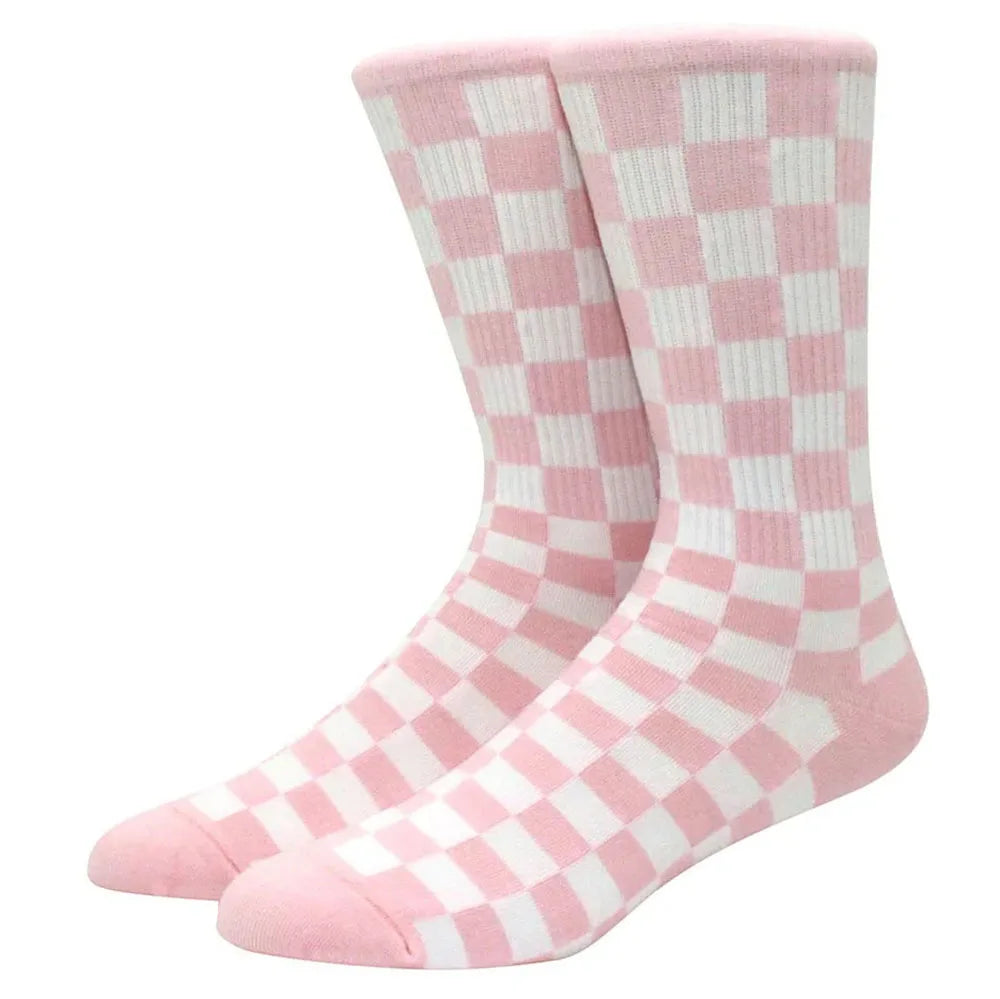 Men's Checkerboard Hip Hop Socks | Trendy Street Sports Accessories