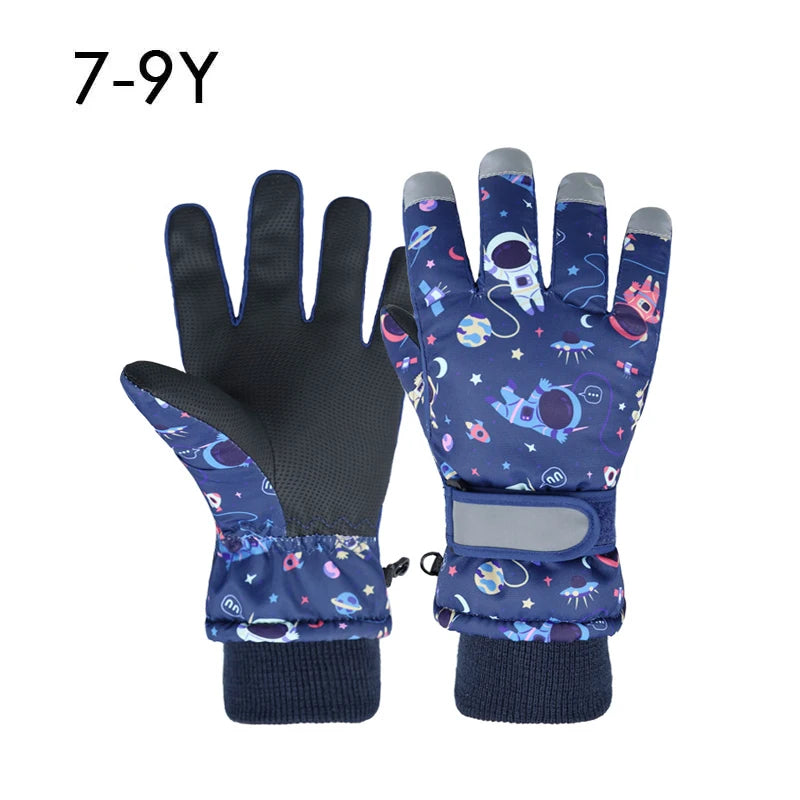Waterproof Kids Winter Gloves for Skiing, Snowboarding & Cycling