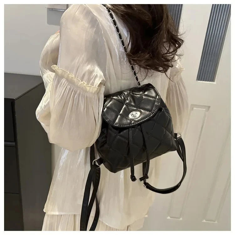 Bolso de hombro informal de verano con diseño de cuadros y gran capacidad