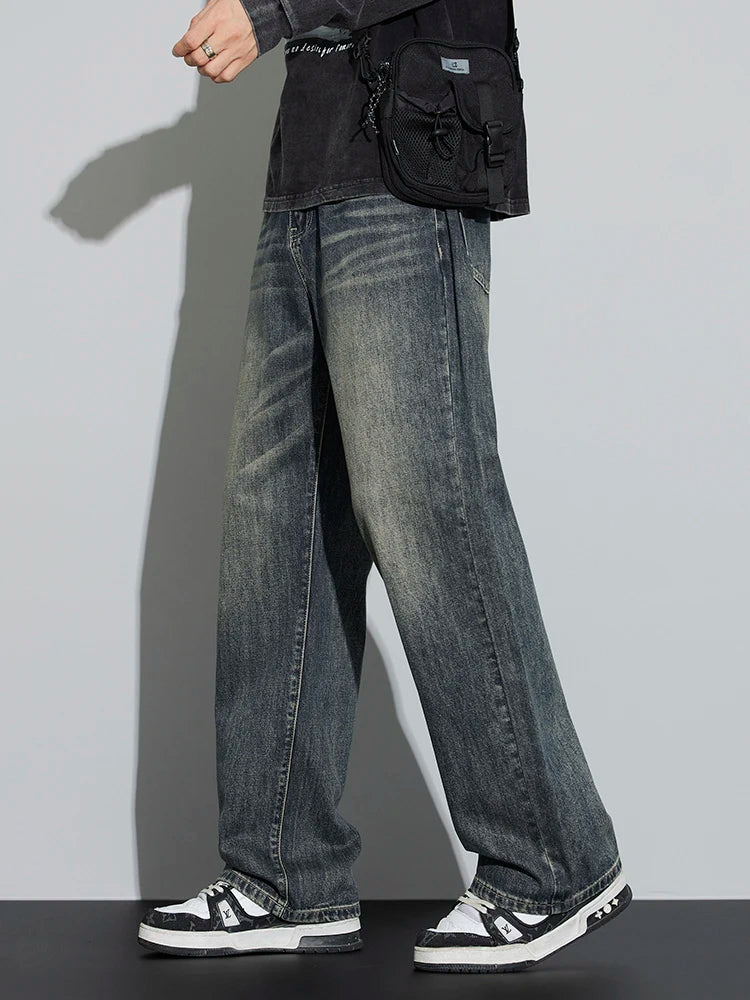 Baggy Men's Wide Leg Jeans | Retro Loose Fit Streetwear Style