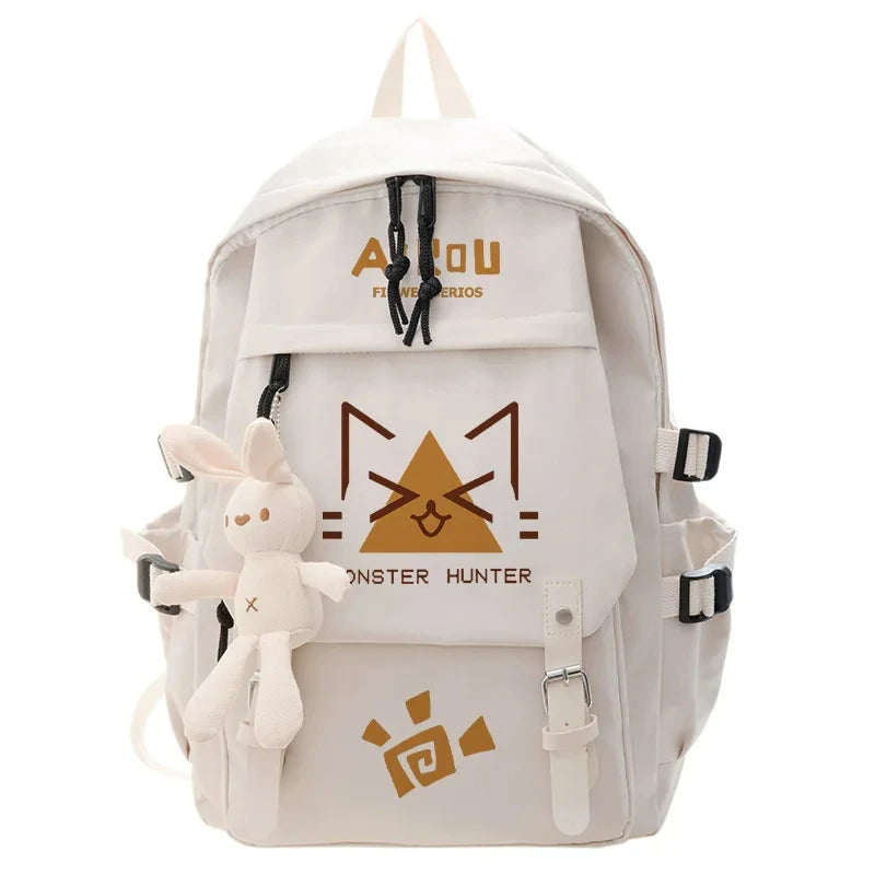Anime Monster Hunter Cat Backpack | Stylish Schoolbag for All