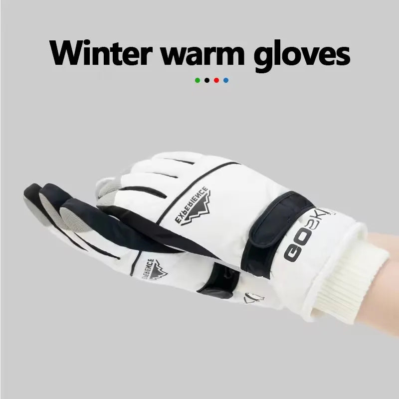 Guantes de esquí unisex para invierno | Guantes impermeables con pantalla táctil