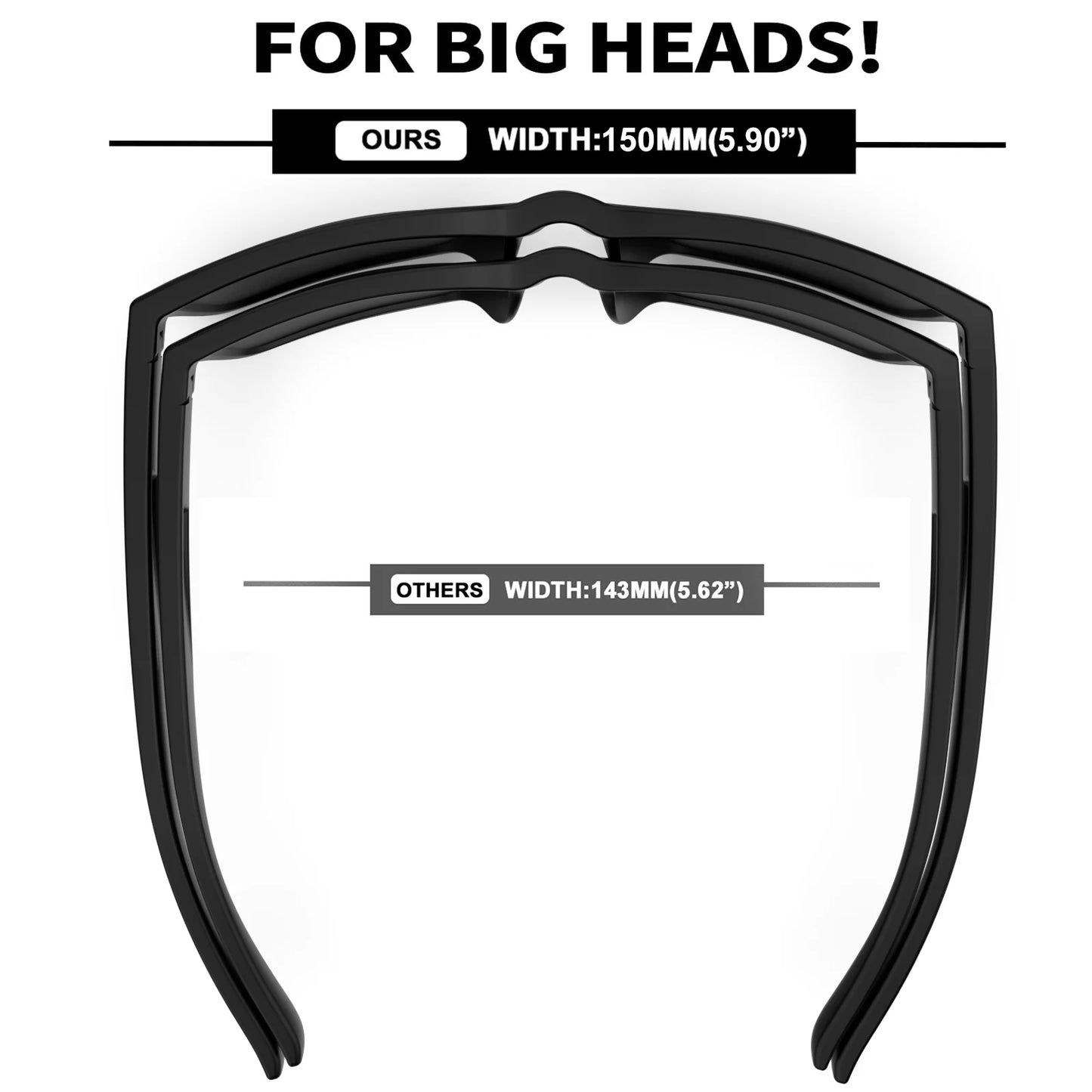 Polarized Oversized Sunglasses | Ultralight UV400 Sport Glasses