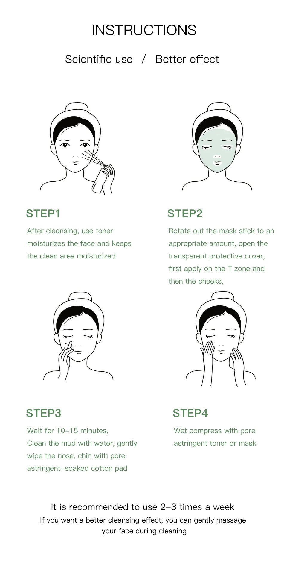 Green Tea Cleansing Stick Mask | Deep Pore Cleanser & Moisturizer