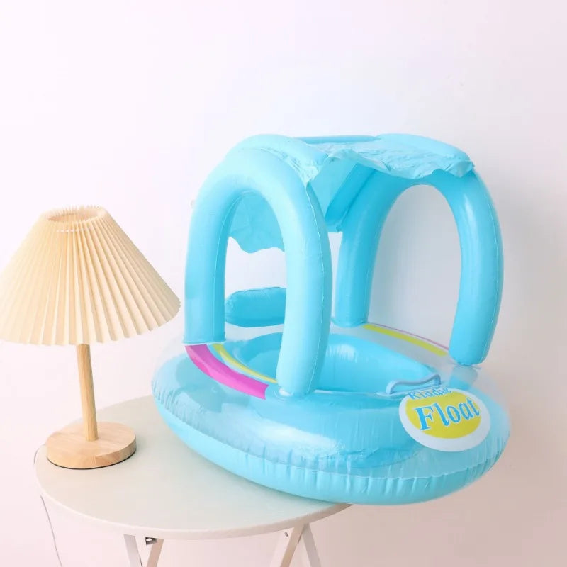 Baby Summer Swimming Ring with Sunshade | Inflatable Pool Toy