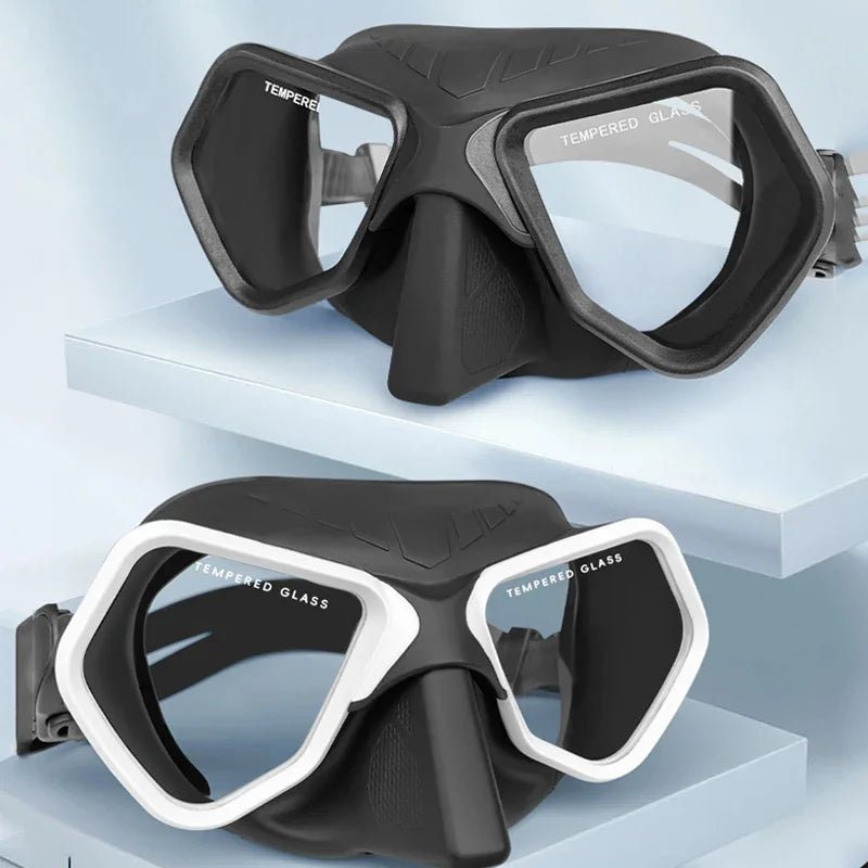 Professional Low Volume Diving Mask | Anti-Fog Silicone Snorkel Gear