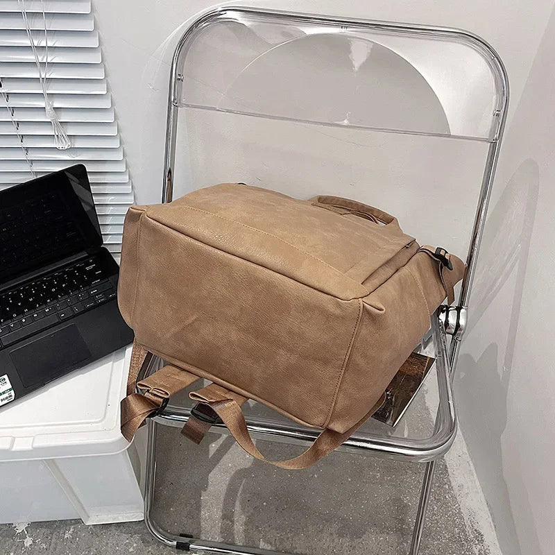 Stylish PU Leather Women's Backpack | Spacious Travel Companion