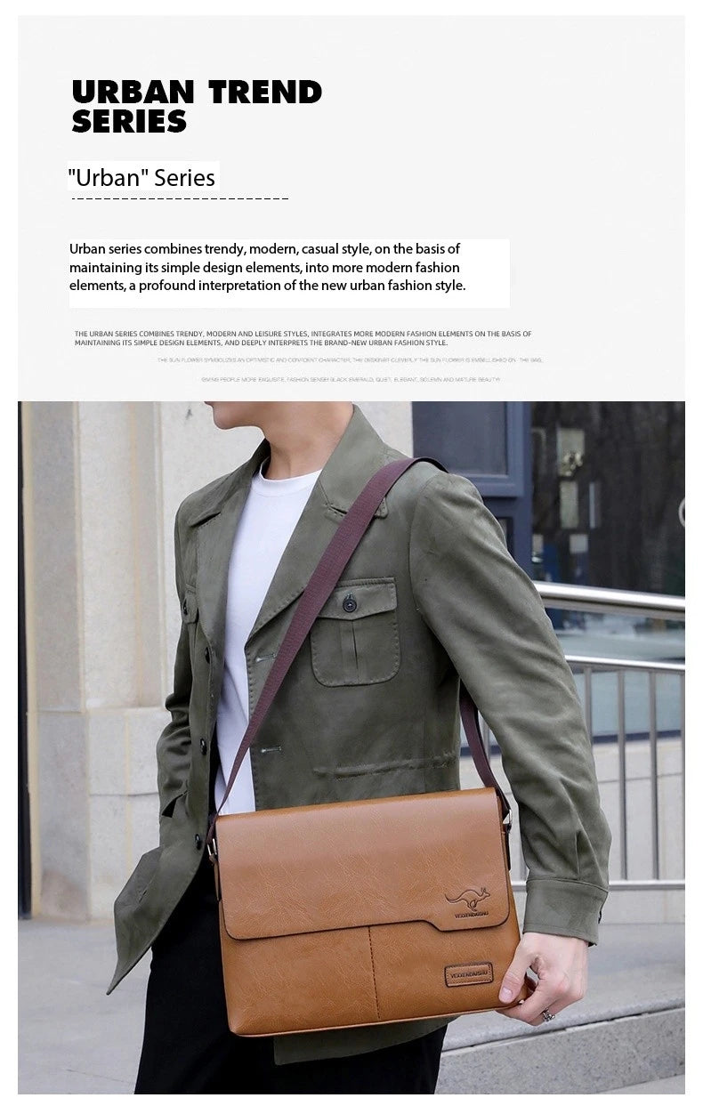 Stylish PU Leather Business Shoulder Bag | Ideal for Professionals