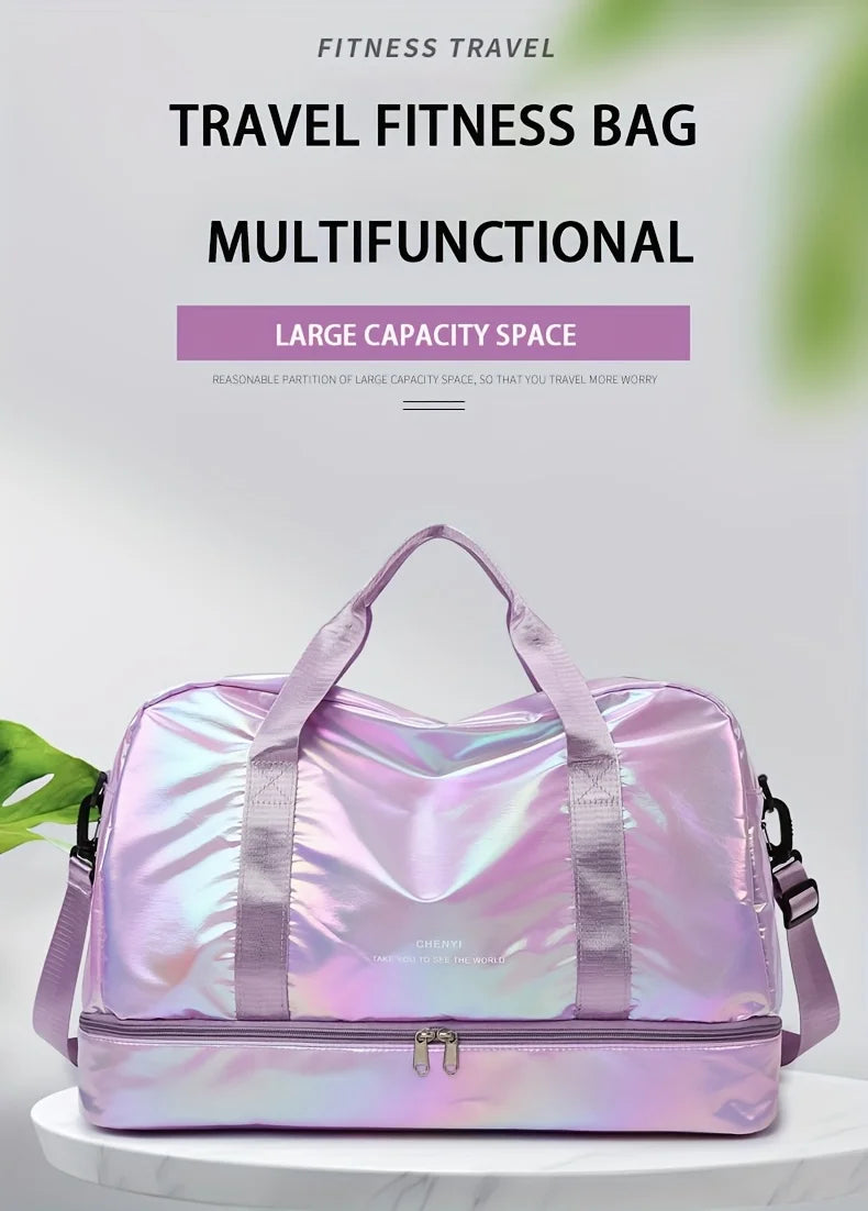 Lightweight Holographic Travel Duffel Bag | Large Capacity Tote