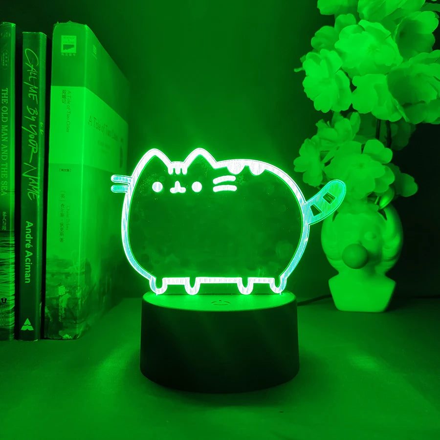 Cute 3D Cat Illusion Lamp | Adorable Nightlight for Cozy Spaces