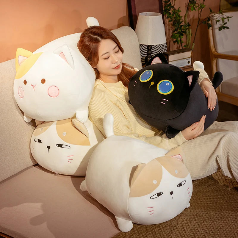 Cute Kawaii Cat Plush Toys | Soft Plush Sleep Pillow Cushion