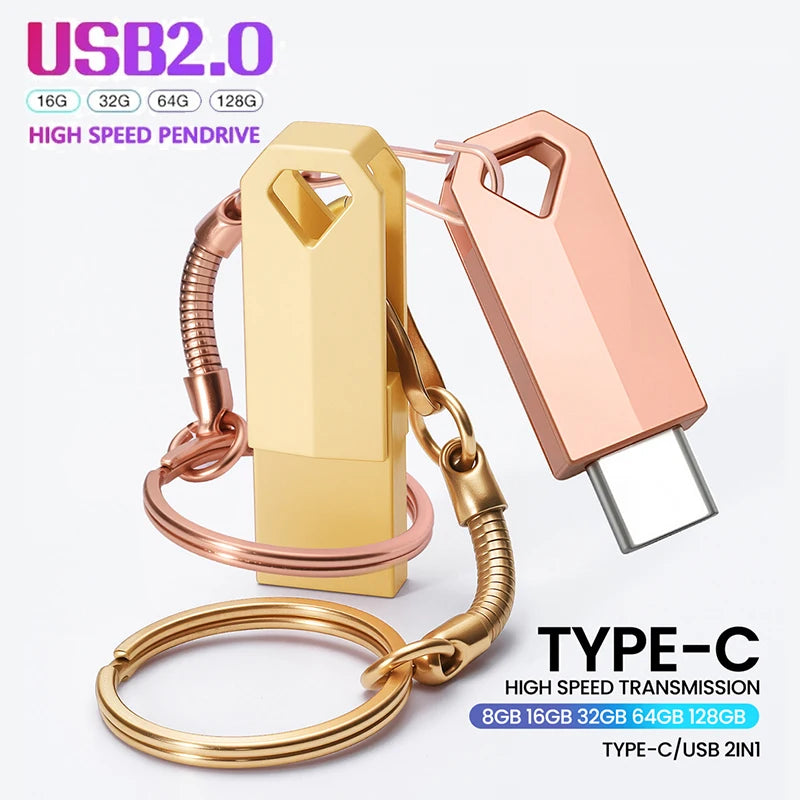 Dual TYPE-C Metal USB Flash Drive | Reliable Memory Storage