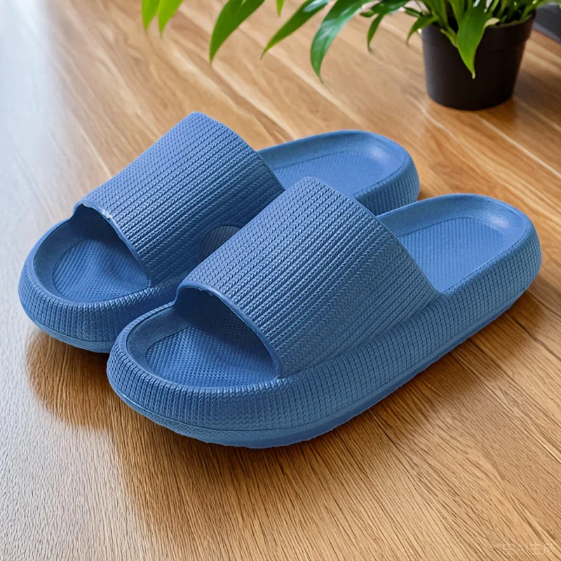 Thick-Soled Cool Indoor Slippers for Couples | Summer Comfort