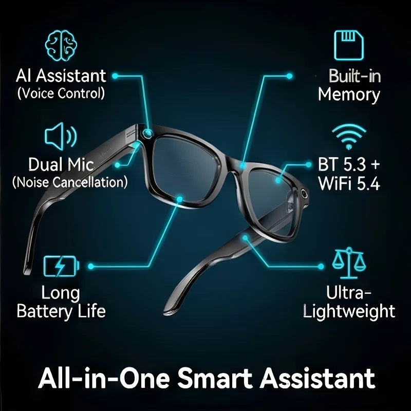AI Smart Video Glasses with Camera | Capture Life in 4K