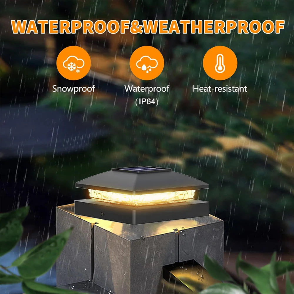 6PCS Solar Post Cap Light | Eco-Friendly Outdoor Lighting