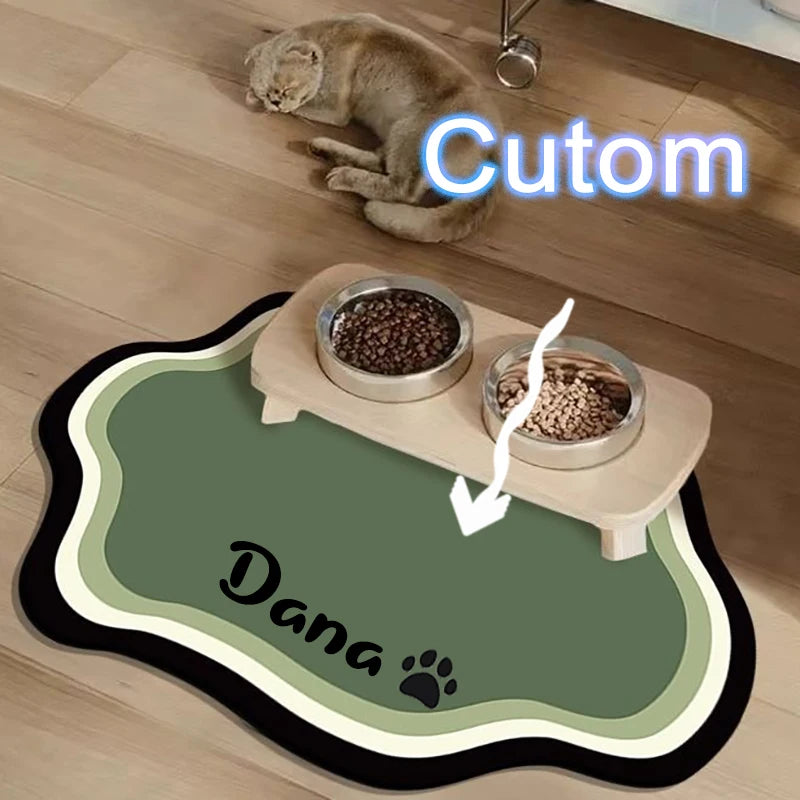Cute Non-Slip Diatom Mud Pet Feeding Mat | Waterproof Home Decor