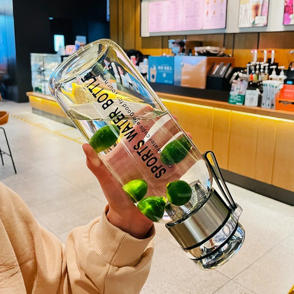 1L Large Capacity Glass Water Bottle | Portable Leakproof Drinkware