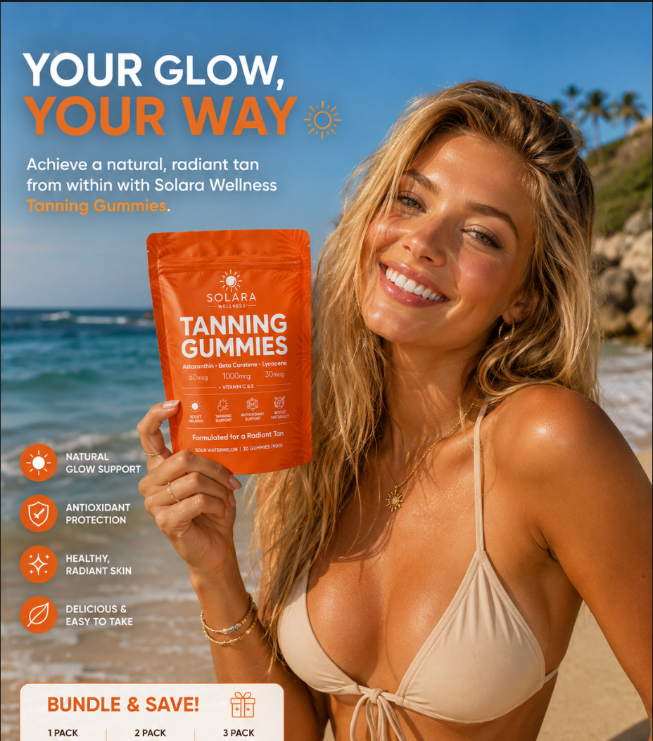 SOLARA WELLNESS™ Women's Tanning Gummies | Enhance Your Radiant Glow Naturally