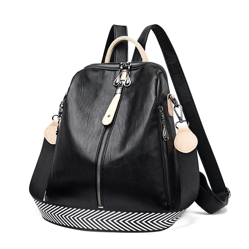 Stylish Women's Soft Leather Backpack | Ideal for Travel & School