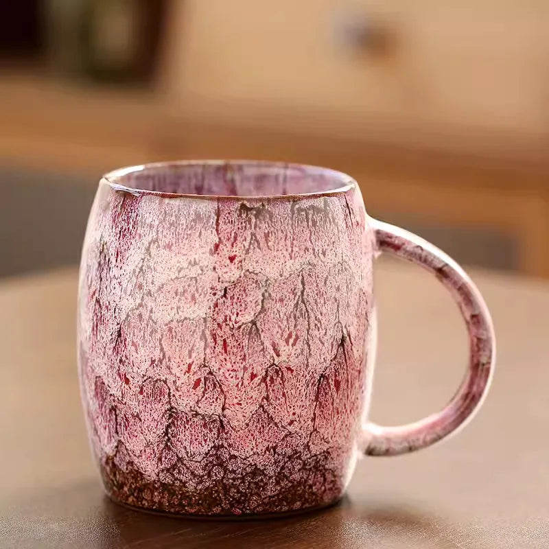 High-Capacity Ceramic Coffee Cup | Vintage Japanese Drinkware
