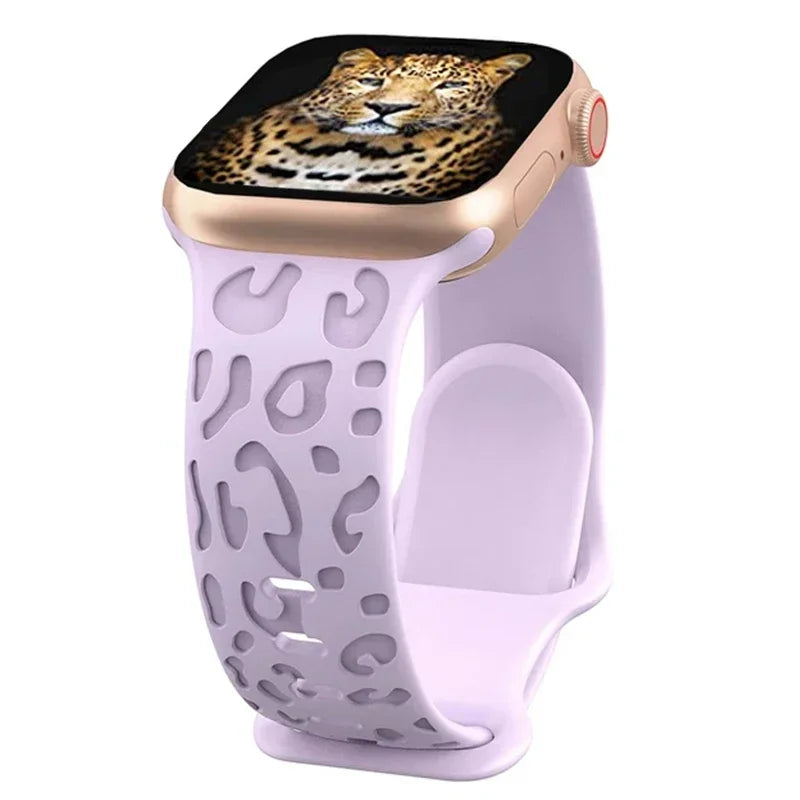 Stylish Engraved Silicone Watch Strap for Apple Watch