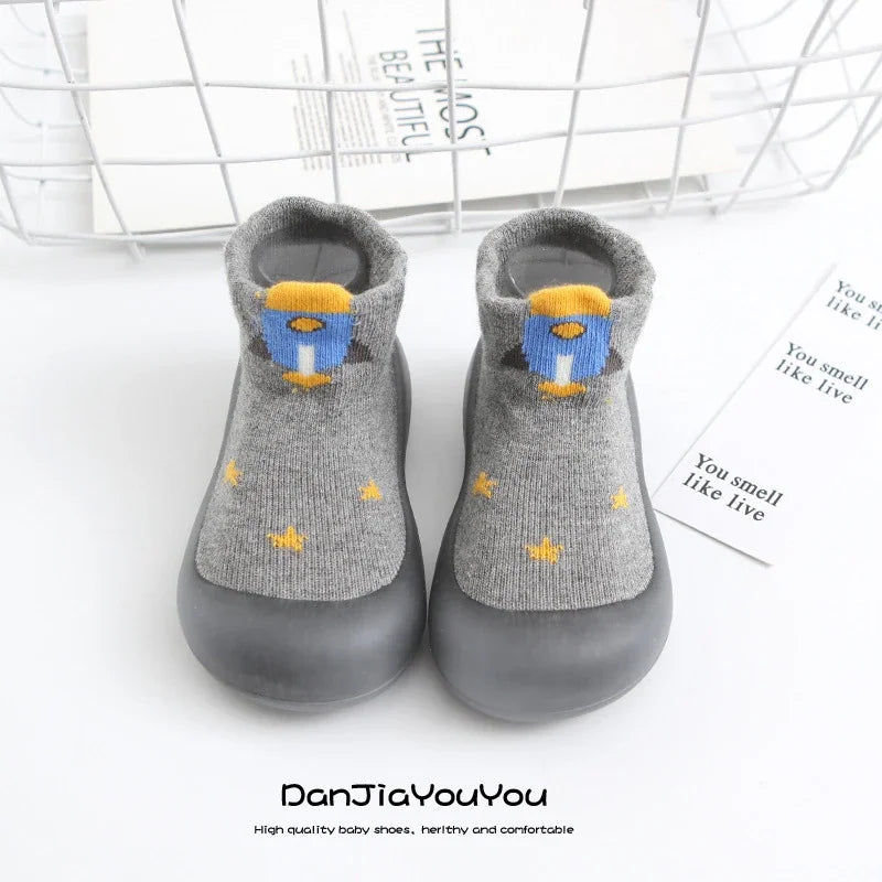 Cute Cartoon Baby Socks Shoes | Soft Rubber Sole for First Walkers