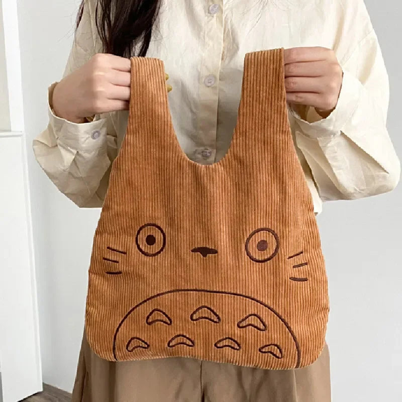Women's Corduroy Shoulder Bag | Trendy Large Capacity Purse