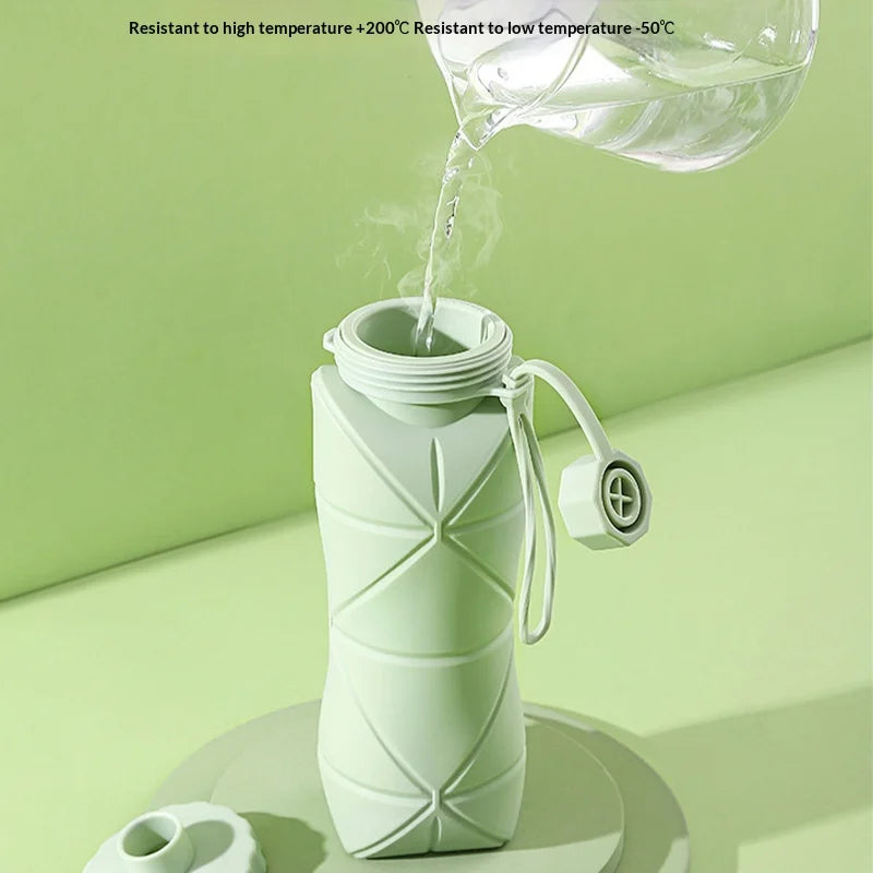 600ml Portable Folding Silicone Water Bottle | Ideal for Outdoor Activities