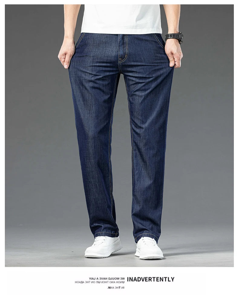 Men's Loose Straight Jeans | Versatile Casual Denim Trousers