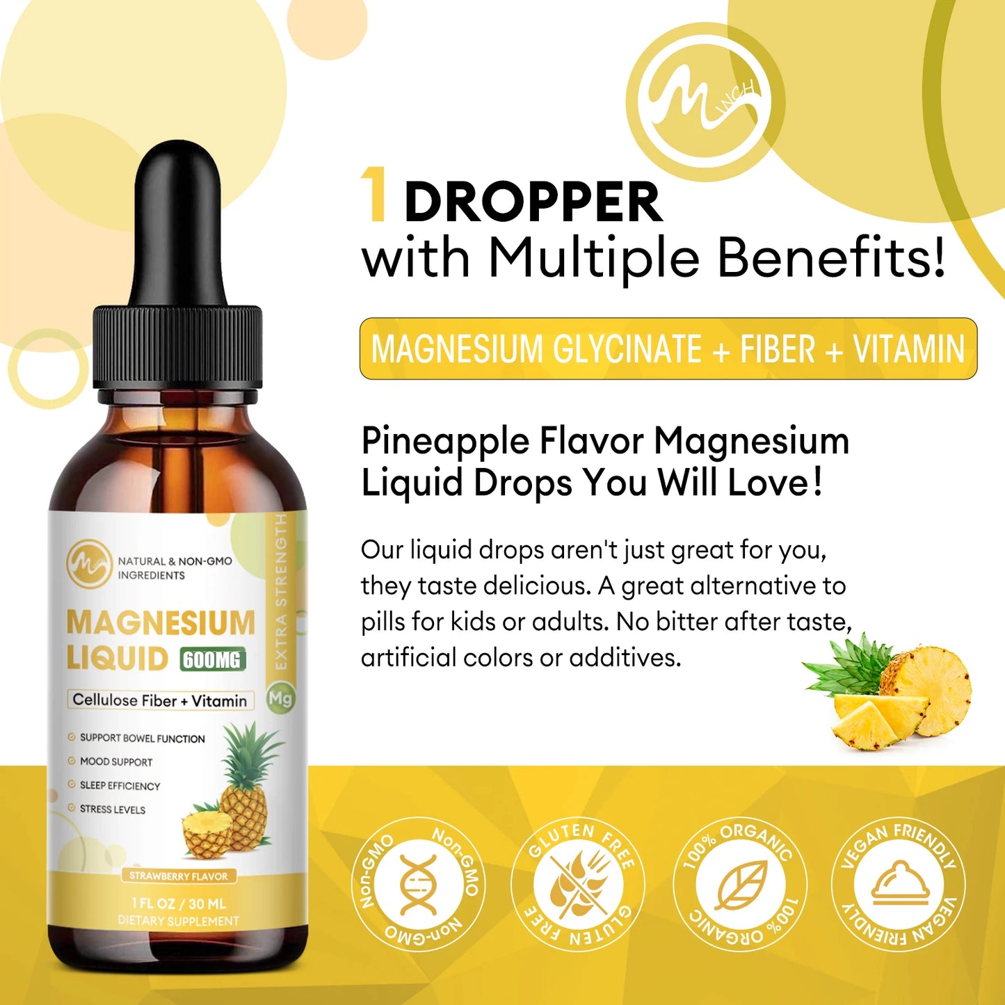 Magnesium Glycinate Drops for Relaxation & Mood Support