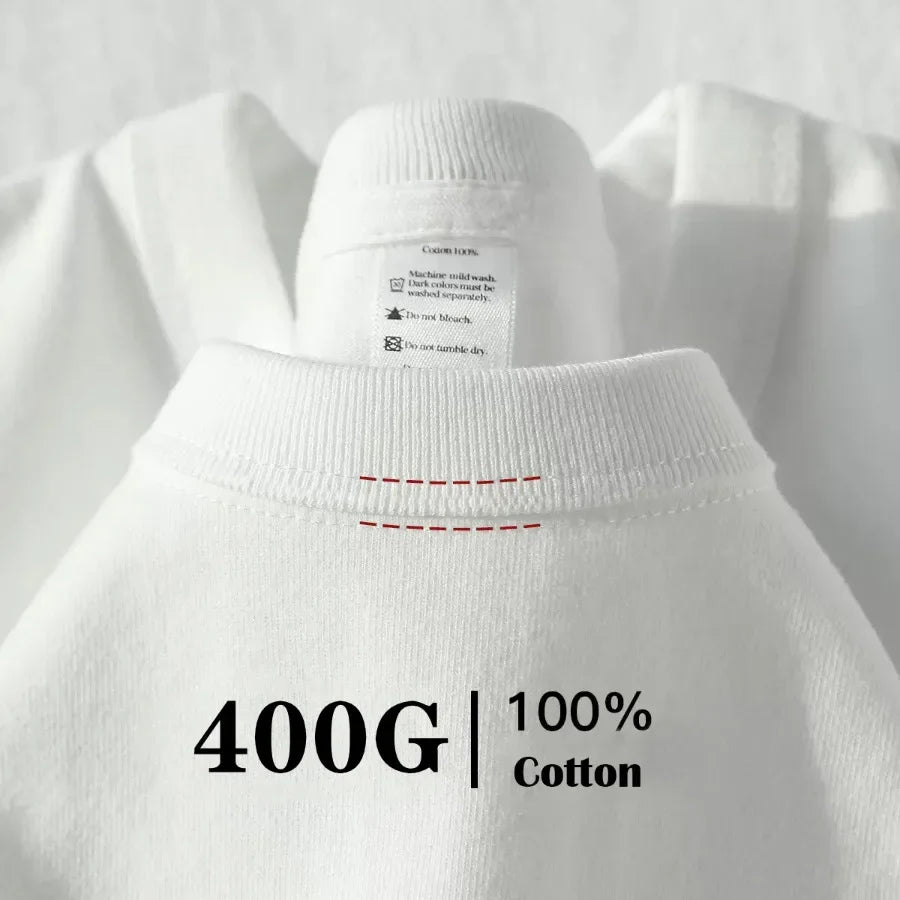 Men's Oversized Heavyweight T-Shirt | Casual Solid Color Tee
