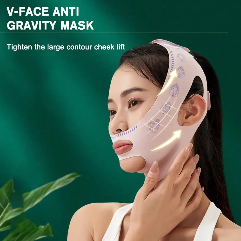 Face Sculpting Bandage & Massage Brush Set | V-Line Lifting Solution