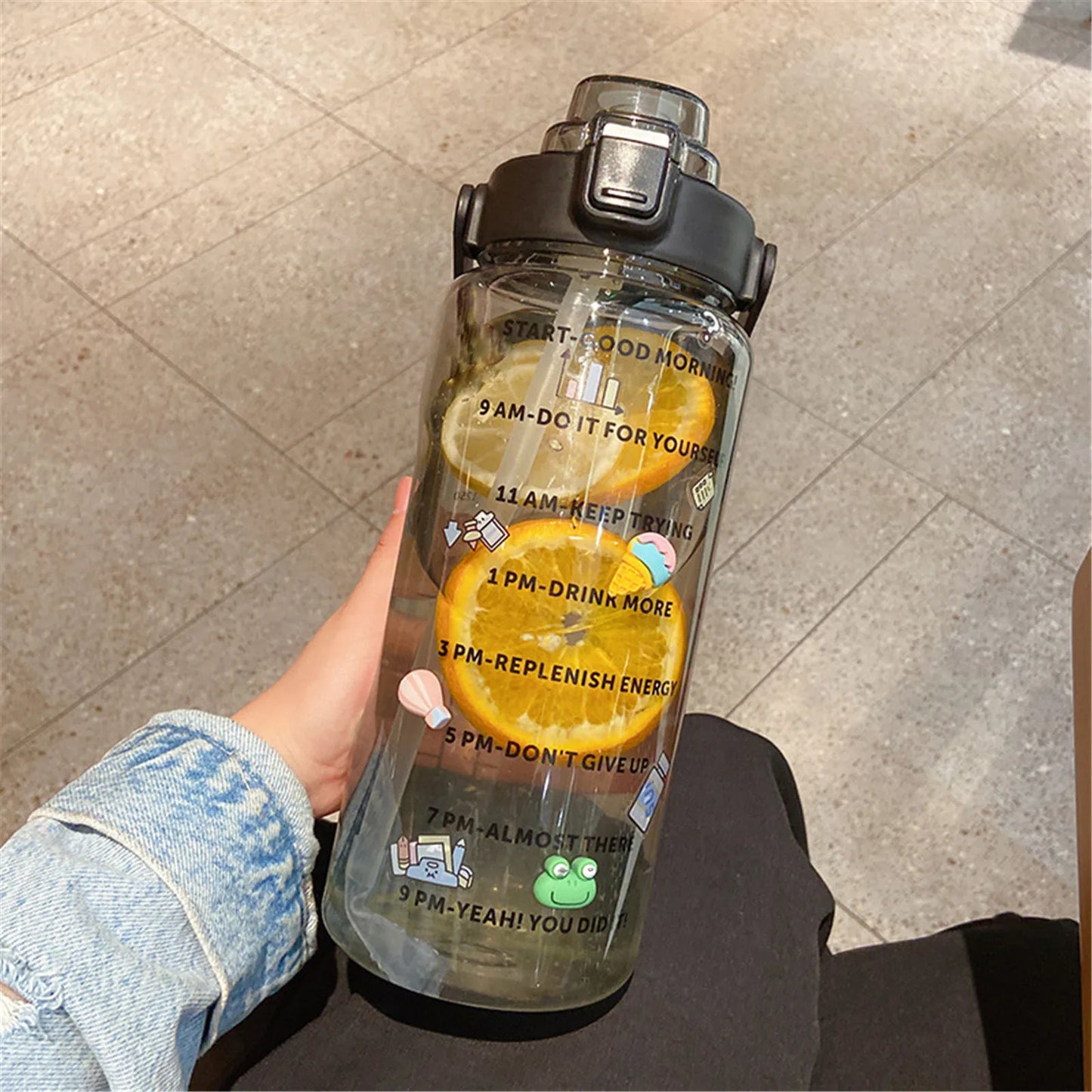 2000ml Large Capacity Sports Water Bottle | Leak-Proof & Portable