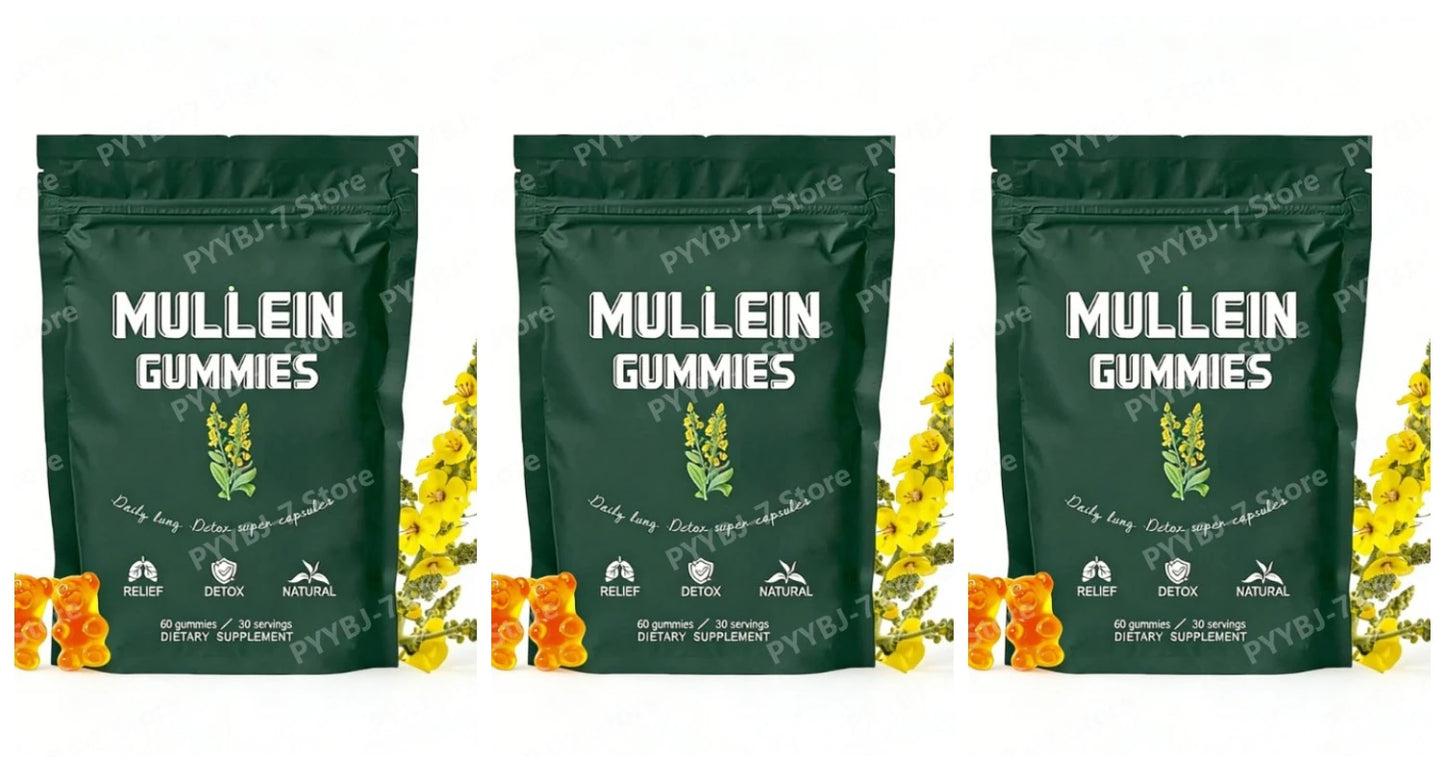 Respiratory Health Mullein Gummies | Pear Flavor Lung Support
