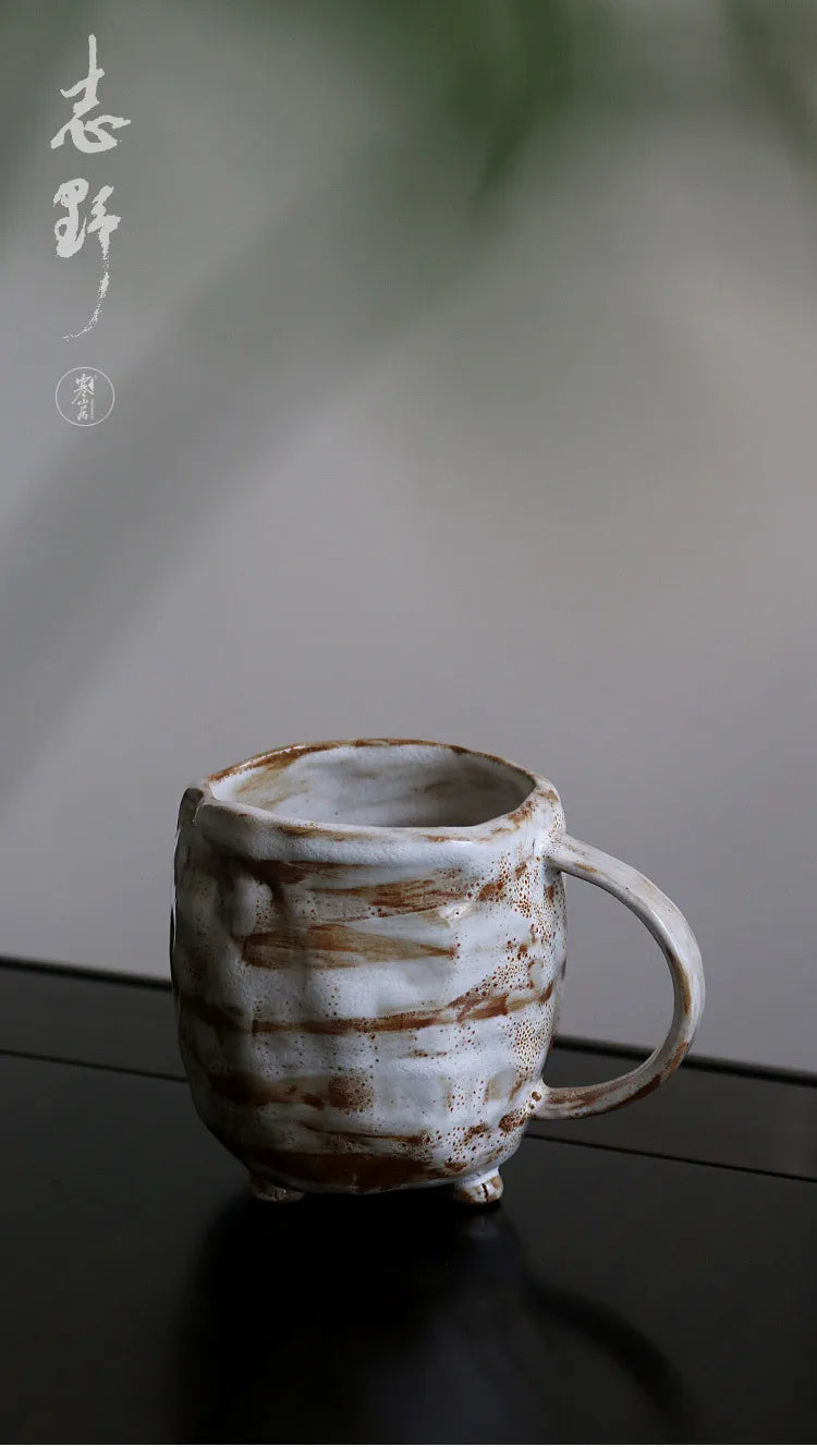 Taza de cerámica artesanal estilo japonés | Taza de café retro