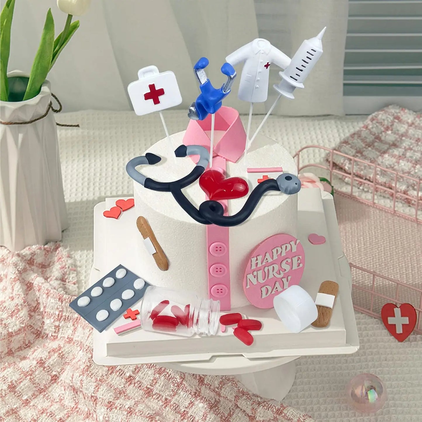 Nurse Cake Topper Set | Perfect Graduation & Medical Party Decor
