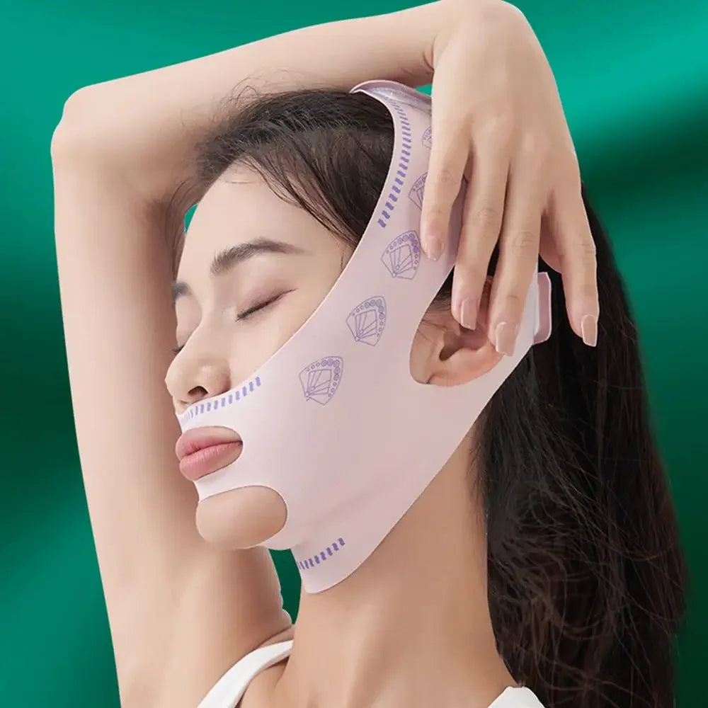 Face Sculpting Bandage & Massage Brush Set | V-Line Lifting Solution