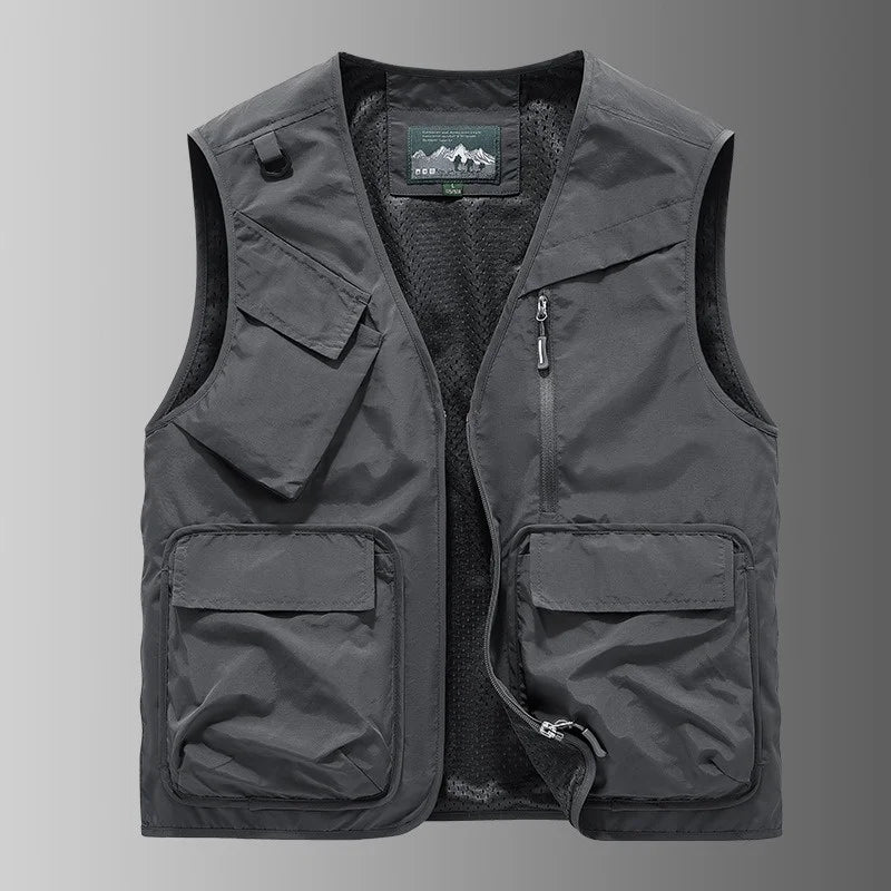 Men's Multi-Pocket Fishing Vest | Lightweight Outdoor Waistcoat