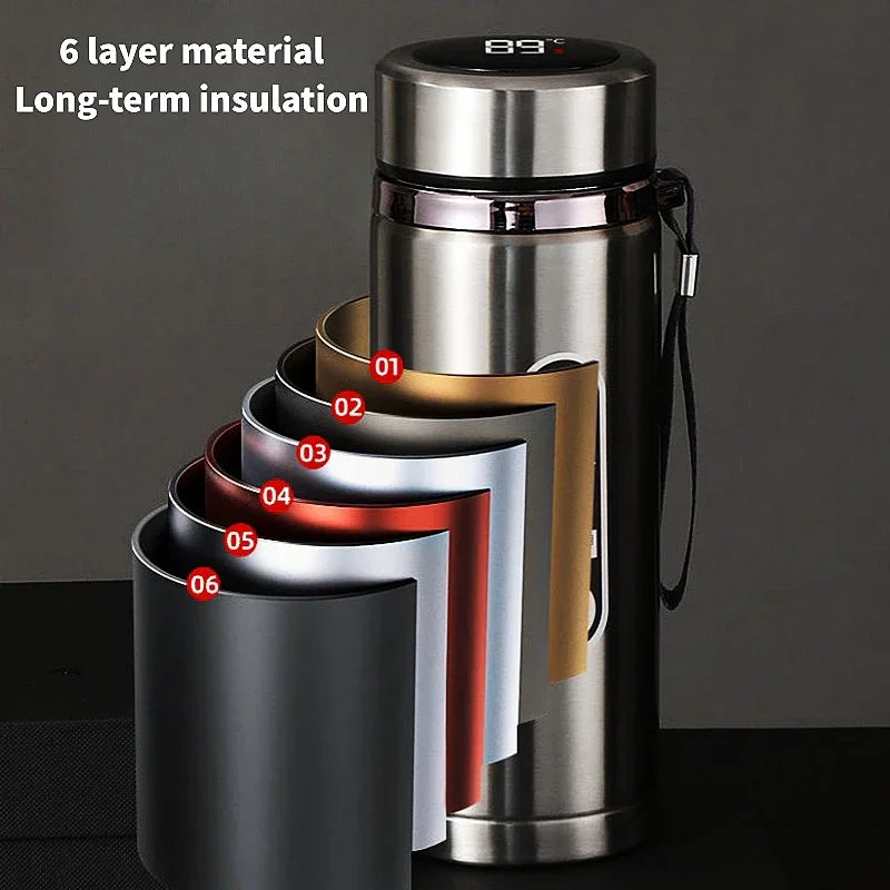 Stainless Steel Thermos Bottle with LED Temperature Display