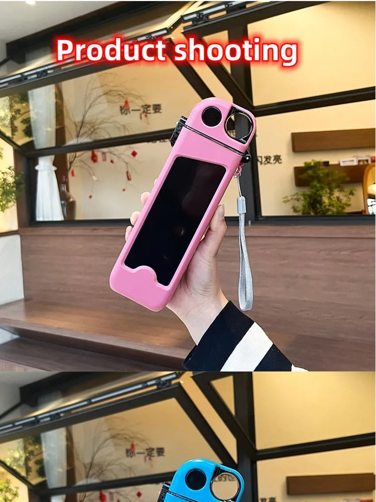 Minimalist Square Plastic Straw Water Bottle | Portable Design