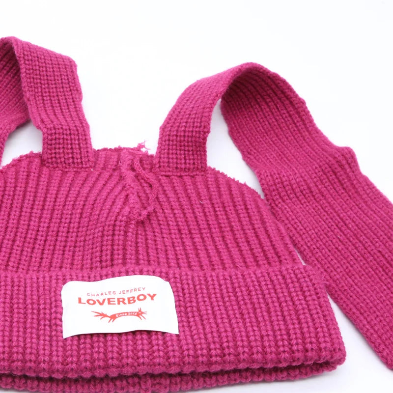 Unisex Long Fox Ears Knitted Beanie | Y2K Bunny Rabbit Hat