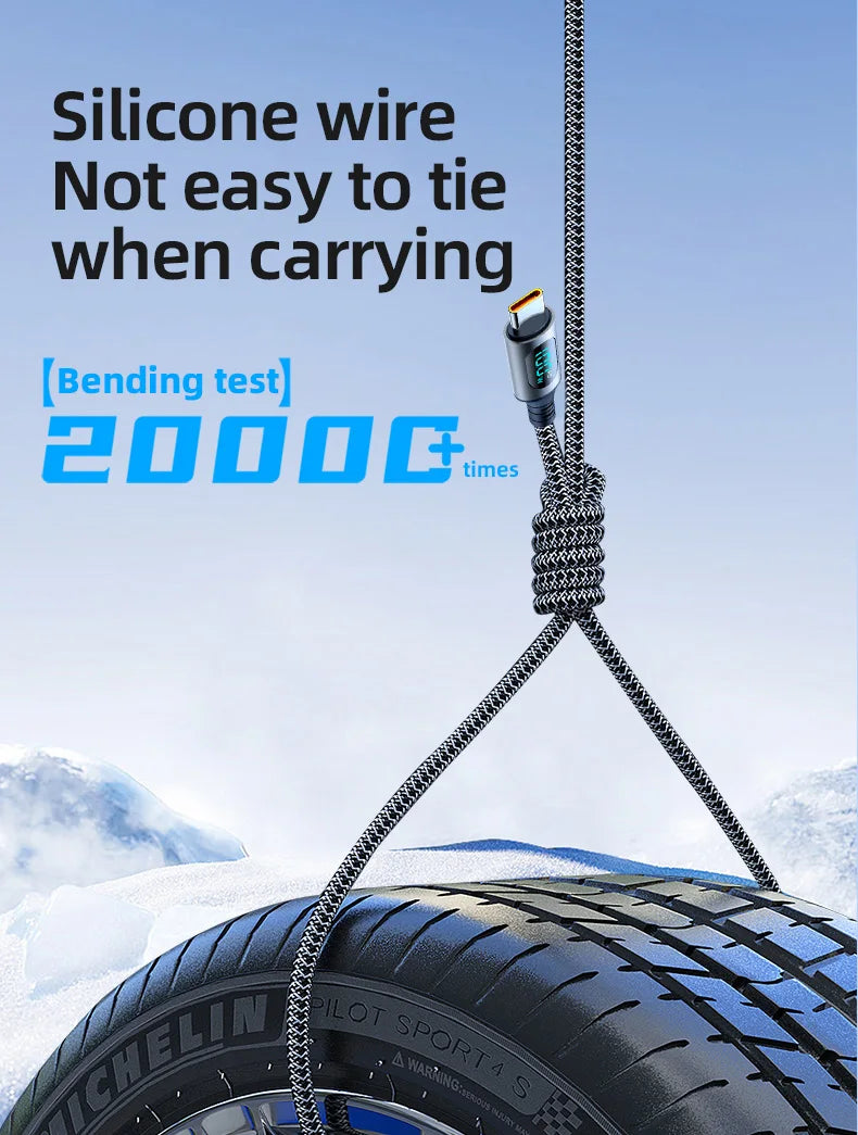 Ultra-Fast Charge Cable | 6A 120W USB A to Type C Data Cord