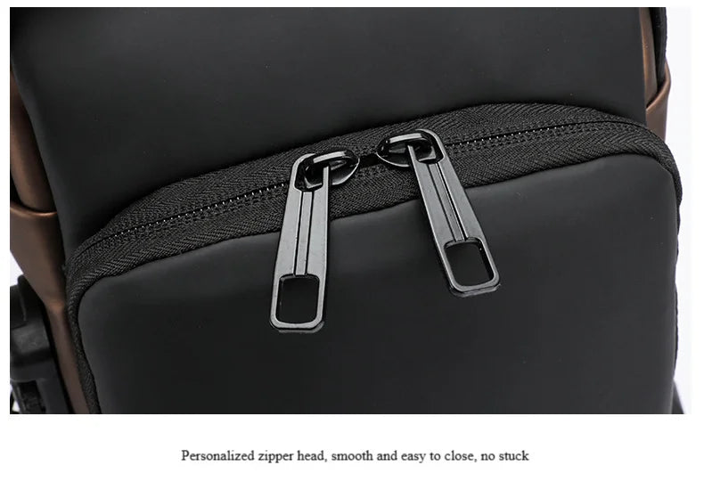 Men's Anti-Theft Chest Bag with USB Port | Waterproof Crossbody Sling