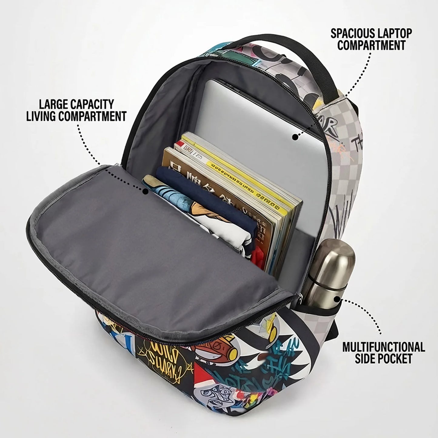 Trendy Hip-Hop Street-Style Backpack | Lightweight Travel Bag