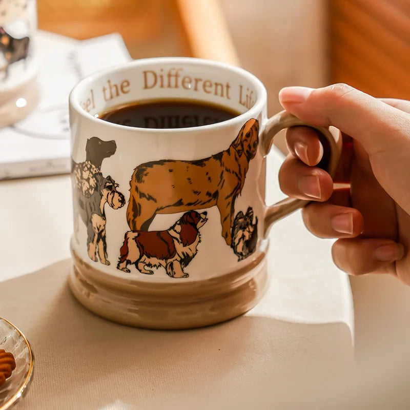 Cute Puppy Ceramic Mug | High Aesthetic Gift for Dog Lovers
