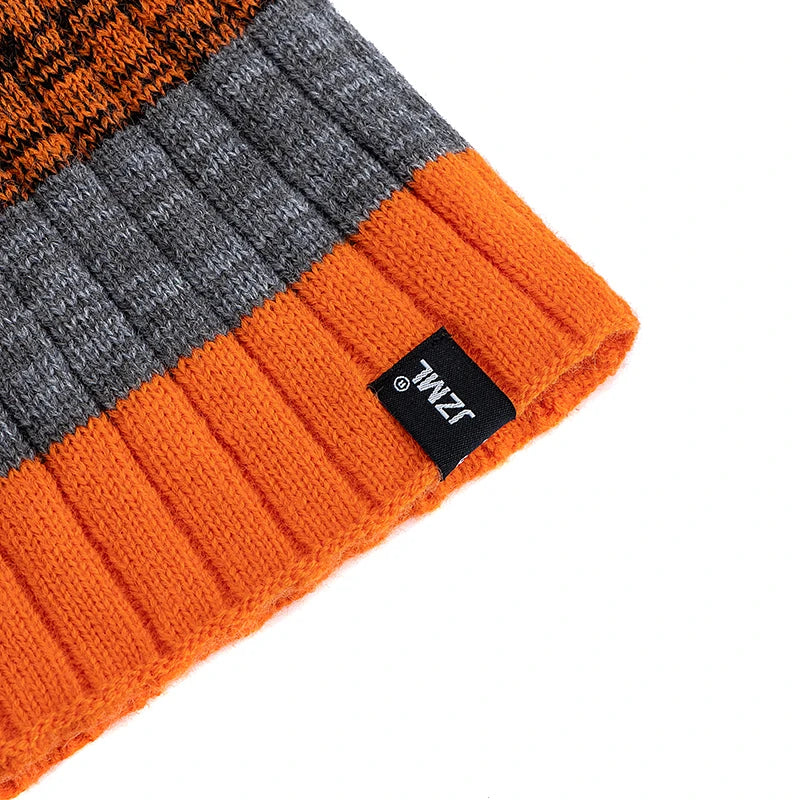 Unisex Colorful Stripes Winter Beanie | Warm Knit Ski Cap
