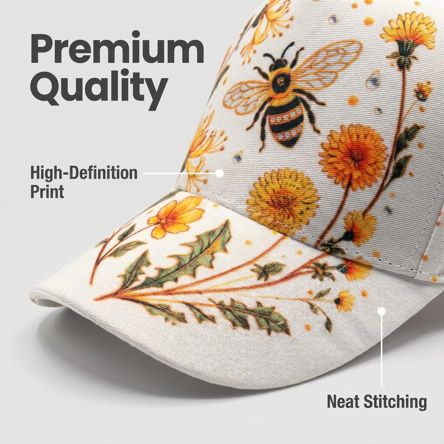 Limited Edition Garden Morning Cap | Adjustable Botanical Hat for Women