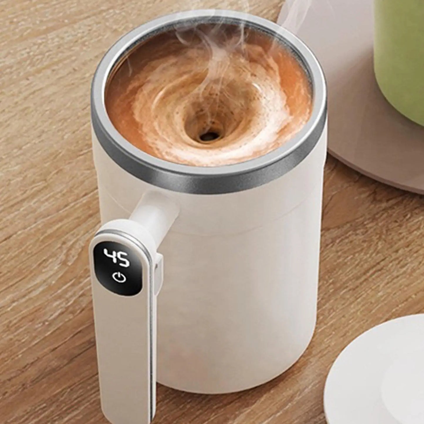 400ml Electric Self Stirring Coffee Mug with LCD Thermometer
